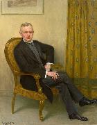 Heinrich Hellhoff Portrait des kaiserlichen Kammerherrn von Winterfeldt, in Armlehnstuhl sitzend oil on canvas